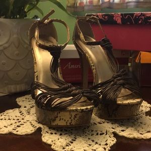 Qupid snakeskin heels